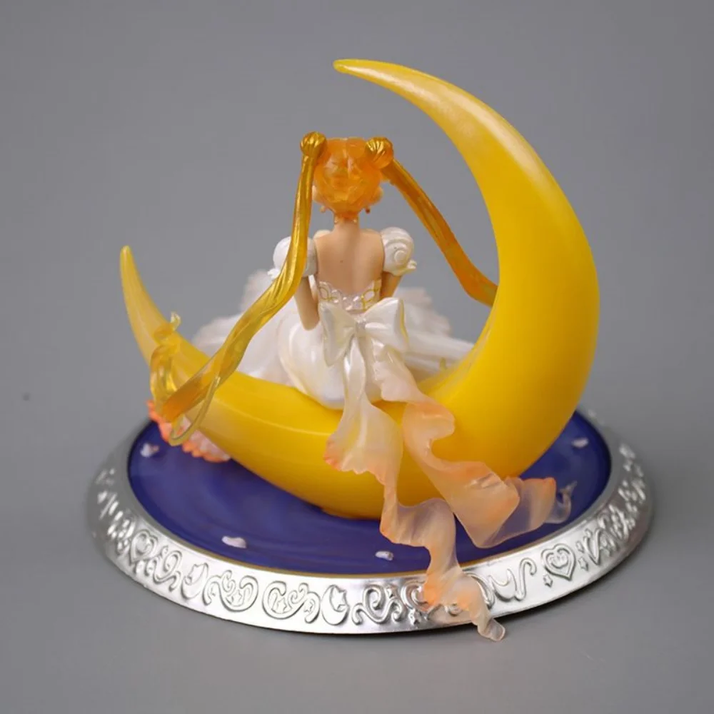 Sailor Moon Ornament Anime Surrounding Aesthetic Figure Model Glowing Night Light Room Desktop Decoration Cute Toy Children Gift view 3