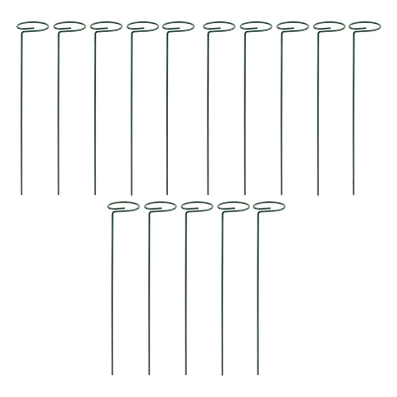 

24PCS Beautiful Plant Support Stand Flowers Support Ring Metal Plant Support Stakes Bonsai Support Backyard Garden Tool