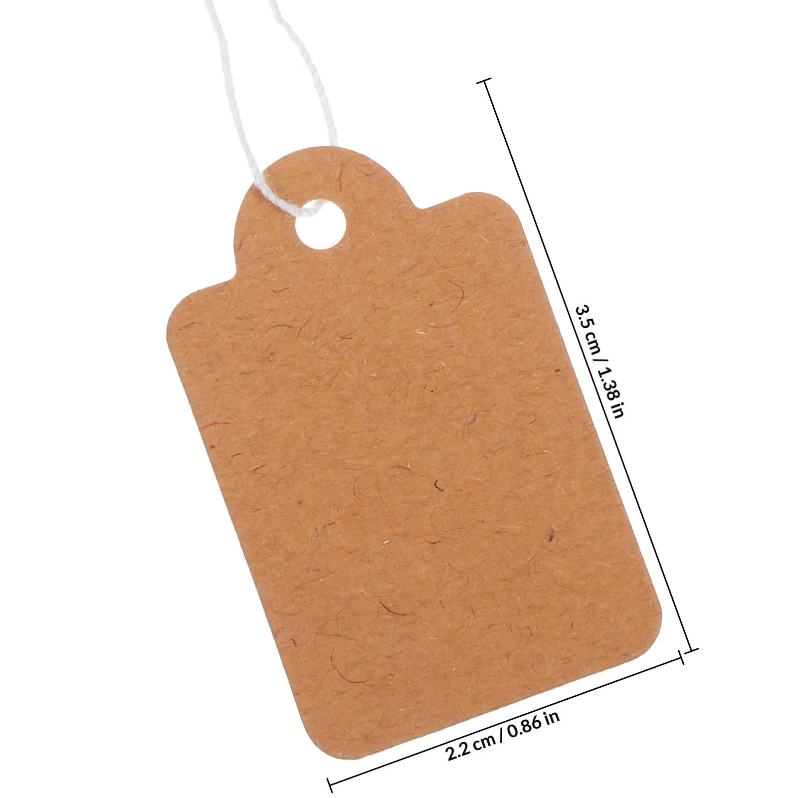 200Pcs Kraft Paper Hang Tags with Pre-Tied String Writable Jewelry Price Labels for Retail Display Clothing Shoes Artwork