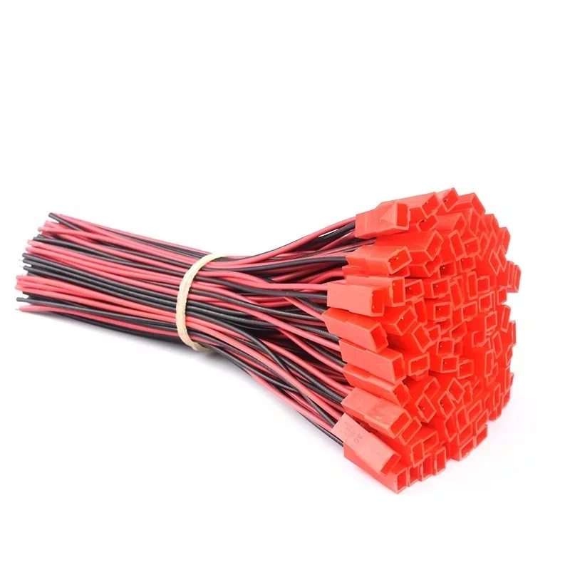2 Pin JST Connector Cable, Male Female Pre-Wired Pigtail, 10cm 15cm 22AWG Tinned Copper Wire for DIY Electronics