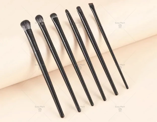Soft bristle eyeshadow brush set of 6 pieces eye makeup blending silkworm eyeliner blade eye detail small makeup brush