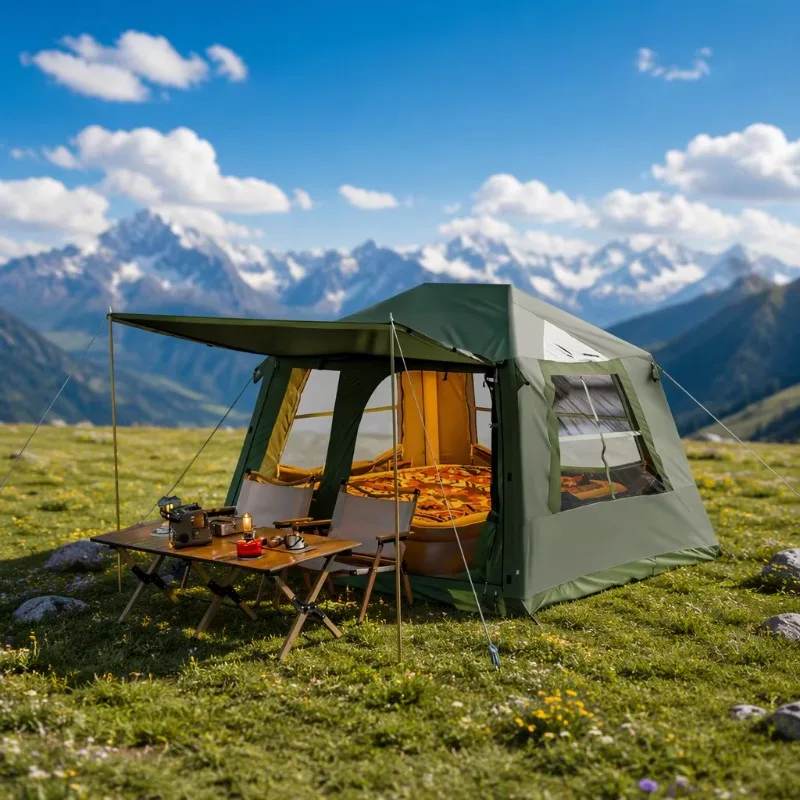 YTYINSunproof Durable Breathable Extended Awning Outdoor Inflatable Camping Tent 2000-3000mm Waterproofing Four-Season Use Autom