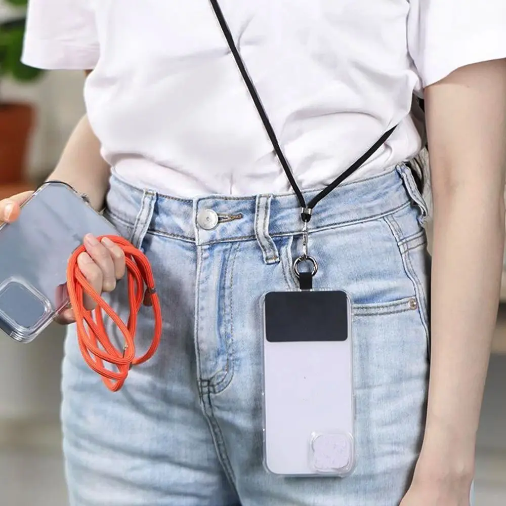 Universal With Patch Phone Lanyards Adjustable Anti-lost Neck Ropes Phone Strap Lanyard Outdoor