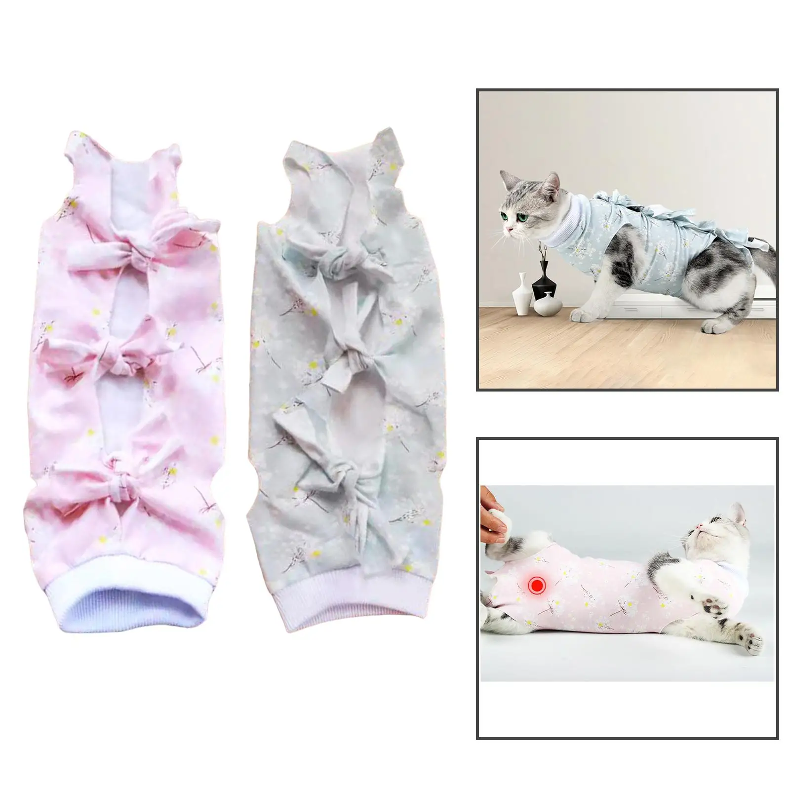 Cat Recovery Suit Clothes Professional Protection Anti Licking wearing for after Surgery Abdominal Skin Indoor Home