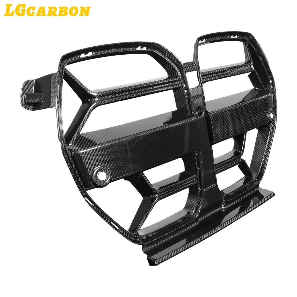 LGcarbon اكسسوارات السيارات CSL نمط ألياف الكربون المصد الأمامي مصبغة غطاء شبكي غطاء إطاري الخارجي لسيارات BMW M3 G80 M4 G82