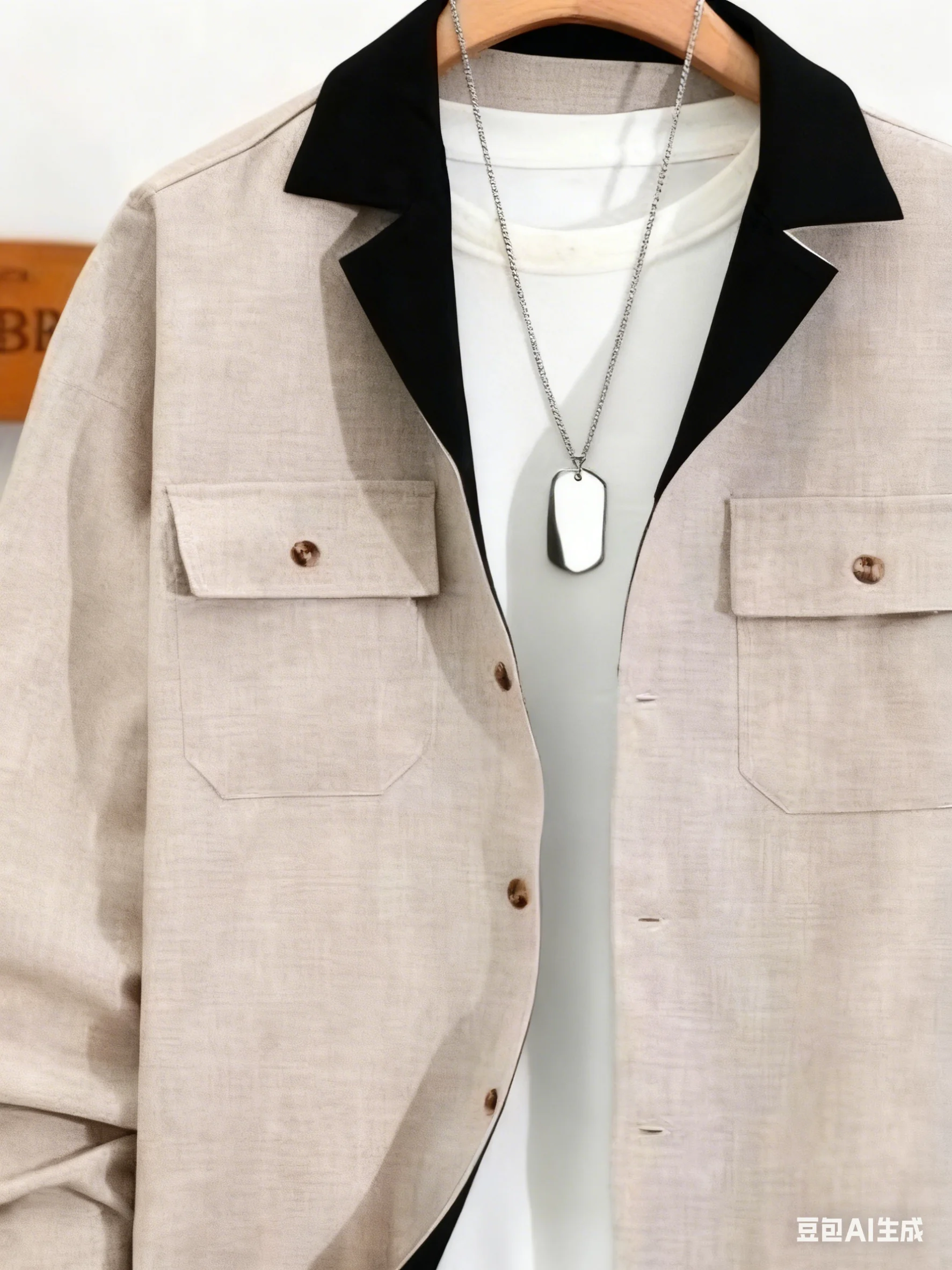 

Мужская однотонная рубашка с длинными рукавами на пуговицах спереди и брюки с завязками на талии, топ стандартного кроя с длинными рукавами и вырезом с лацканами и карманами Tro