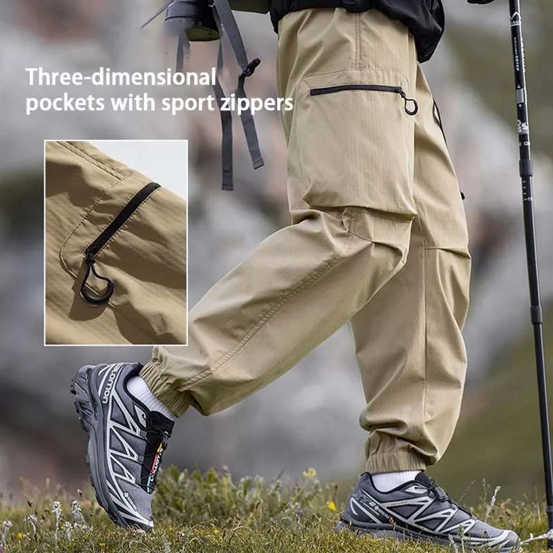 Hiking Pants Men Windproof Rainproof Camping Trekking Climbing Pants Outdoor Sports Quick Dry Mountain Trouse Tactical Pants