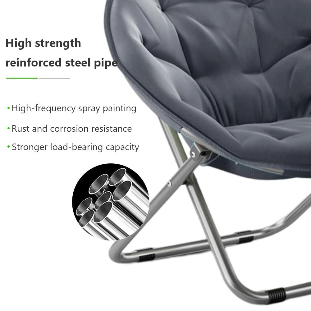 เก้าอี้ชายหาดพับได้น้ำหนักเบามากกันลื่นรูปดวงจันทร์สำหรับการเดินทางเดินป่าตั้งแคมป์กลางแจ้ง