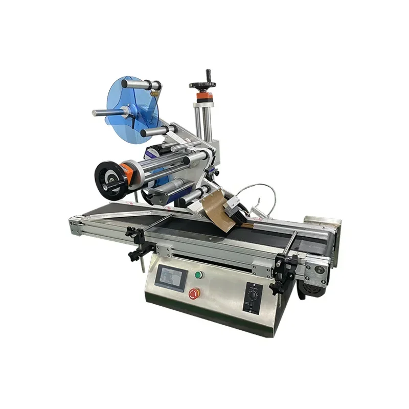 Small desktop automatic flat labeling machine, high-speed self-adhesive automatic labeling machine