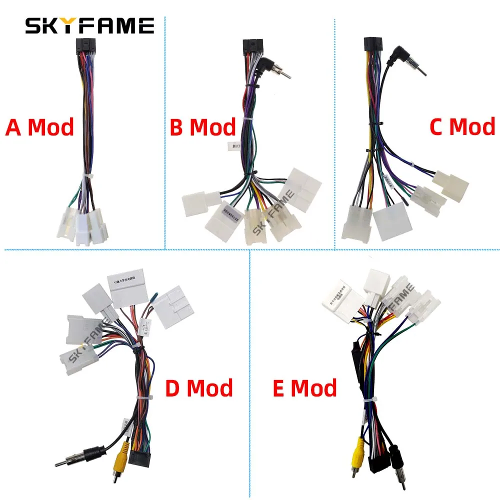 SKYFAME 16pin Car Wire Harness Adapter Power Cable Android Wiring Harness For Toyota Universal Old New