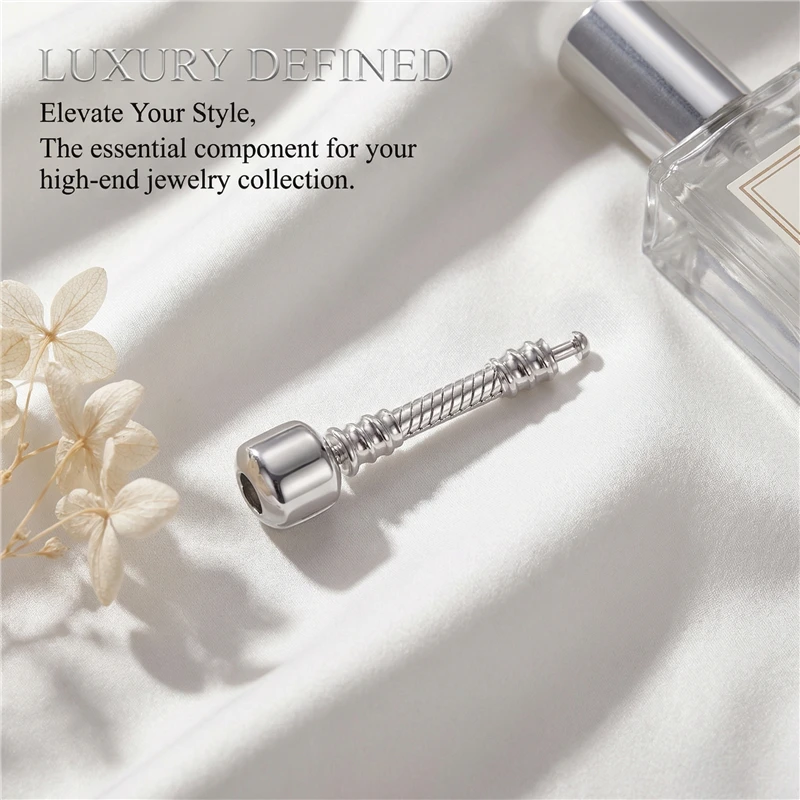 Verlängerungsglied aus 925er Sterlingsilber, passend für Original-Charm-Perlenarmbänder, zur Verlängerung von Damenschmuck, 3,5 cm und 4 cm. – Detail 1