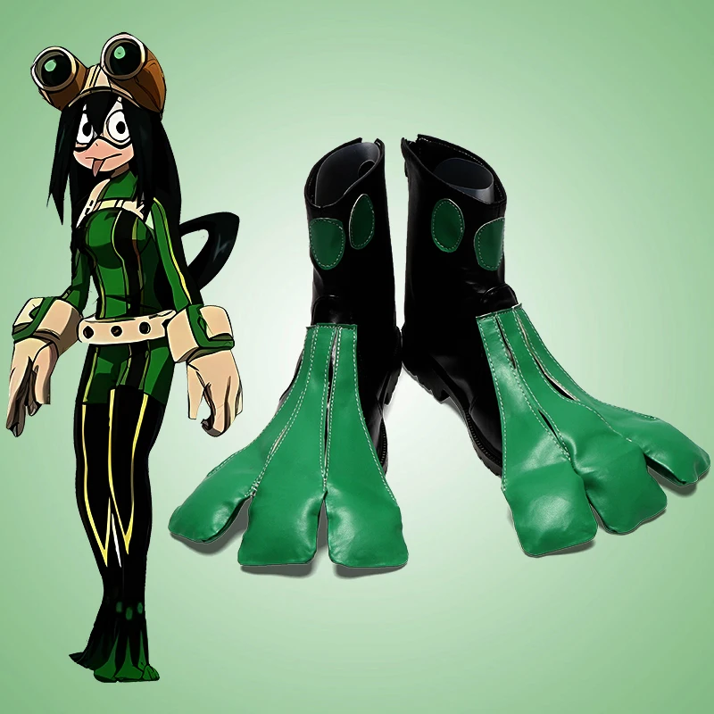 Asui Tsuyu Cosplay chaussures bottes jeu Anime Halloween