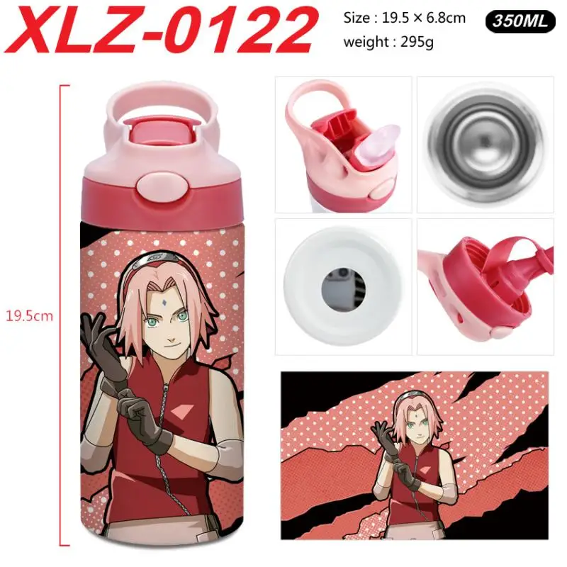 New Anime Naruto Sasuke Naruto Thermos Diy Kawaii Large Capacity Stainless Steel Straw Direct Drinking Cup Holiday Gifts