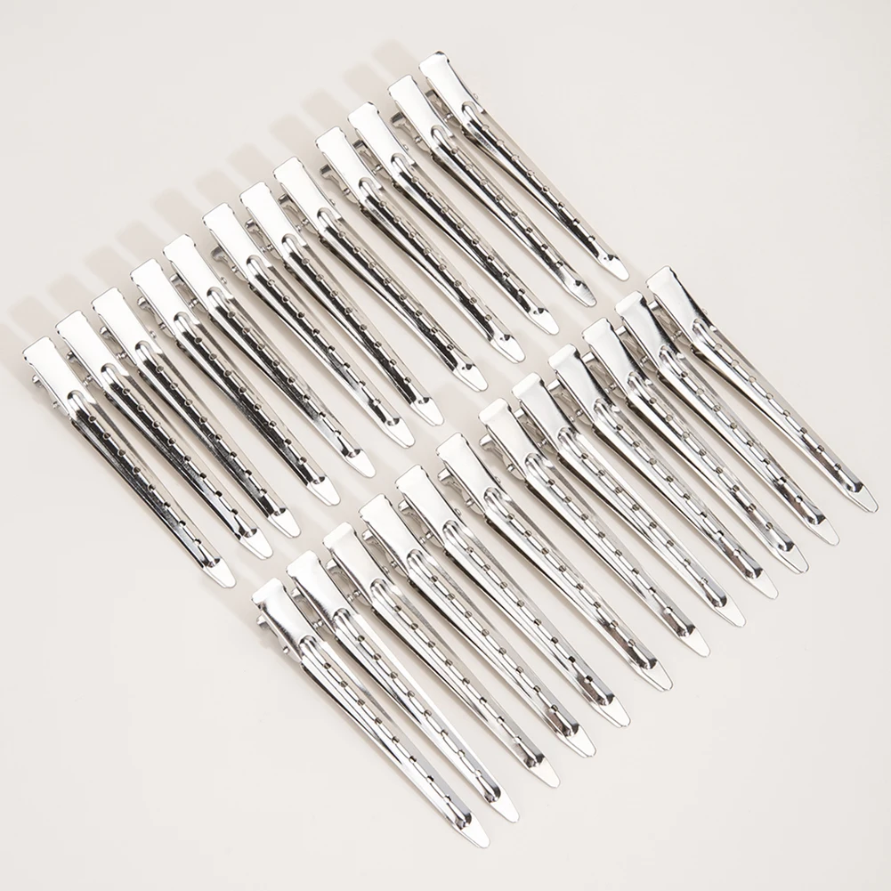 Duck Billed Hair Accessories Stainless Steel Home Hair Clips Set 24 pcs for Hair Coloring Thick Hair Roller Salon Bows DIY