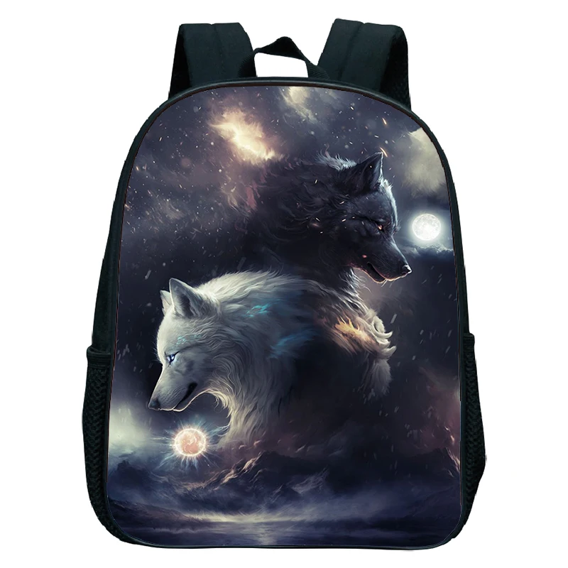 Tier Wolf Rucksack Kinder Kindergarten Rucksack heulen Wolf drucken Schul rucksäcke Jungen Mädchen Schult aschen kleine Bücher tasche Mochila