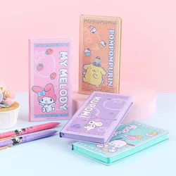 2pcs Sanrio Kawaii Anime Cartoon series melody Kuromi Pachacco Creative Cute Girl Pocket Notepad Student Notepad Gift