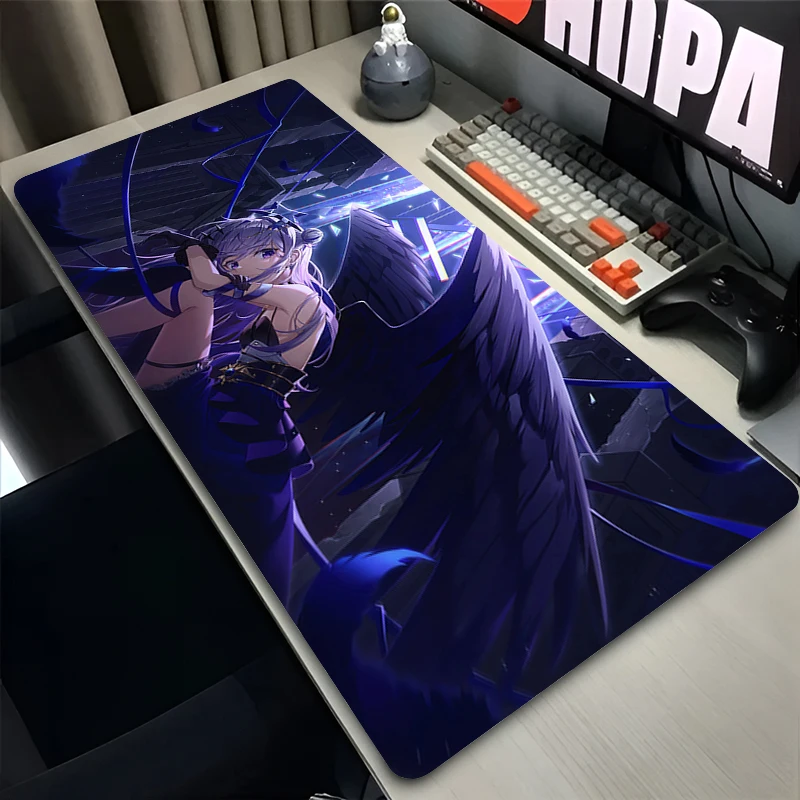 Mouse Pad Laptop Rubber Extended Desktop Mat Computer Gamer HD Mousepad PC Gaming Accessories Hololive Amane Kanata Keyboard Pad