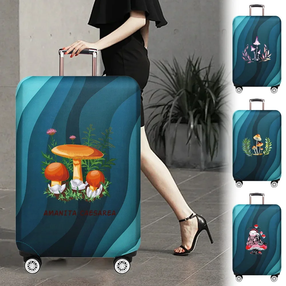 Travel Luggage Cover Elastic Baggage Cover Dust Cover Print Mushroom Series  for 18-32 Inch Suitcase Covers Travel Accessories