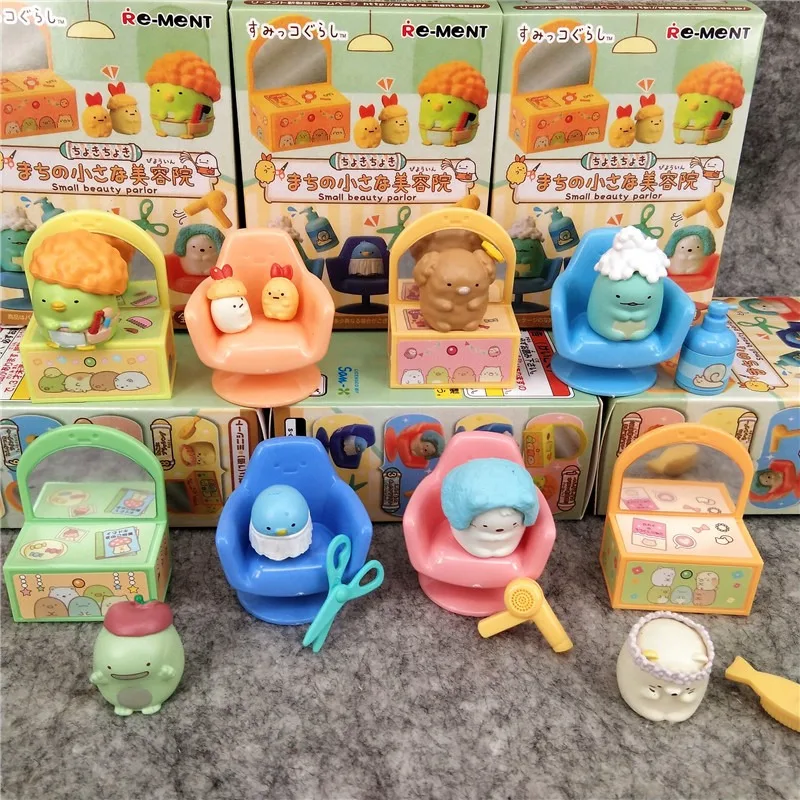 

Re-Ment Sumikko Gurashi Small Beauty Parlor Blind Box Miniature Anime Beauty Parlor Series Figure Model collection toy gift