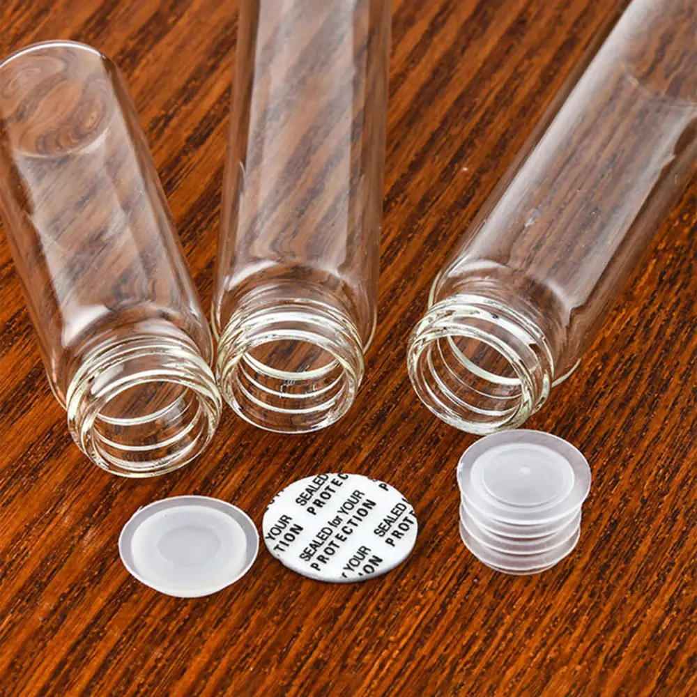1 Pieces Glass Bottles With Aluminium Lids Small Mini Glass Jars 9 Sizes 5ml/7ml/8ml/10ml/12ml/15ml/20ml/25ml/30ml Refillable