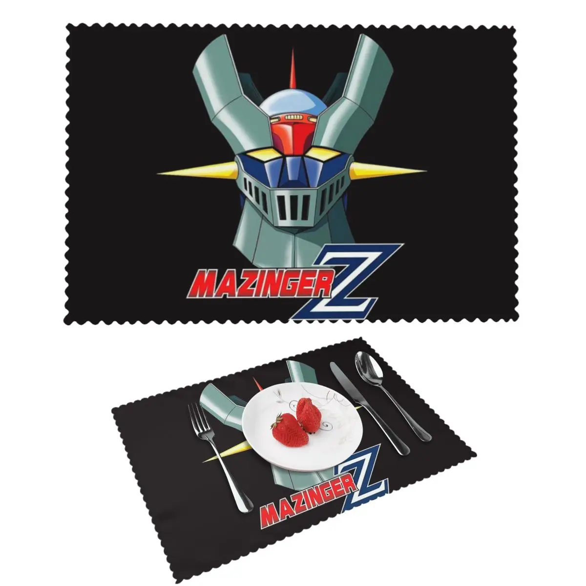 Mazinger Z Goldorak Actarus Grendizer Mask Placemat Heat Resistant Plate Mat for Dining Table Bowl Coaster Super Absorbent Mats
