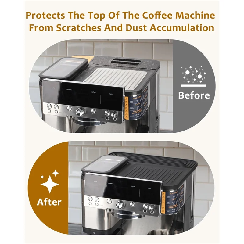 حصيرة علوية لـ Ninja Luxe Espresso ES601 لماكينة القهوة - تحمي السطح العلوي من السيليكون المطحنة دون حظر #5