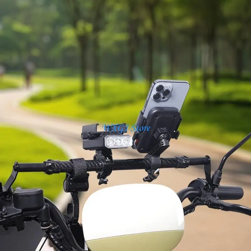 37JE Shockproof Motorcycle Map Holder ABS Construction Universal Navigation Mounting