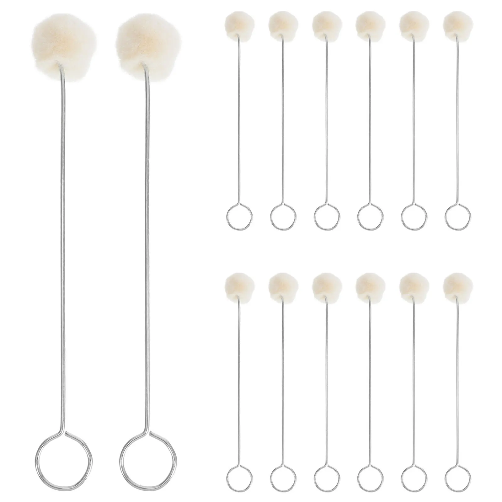 

30Pcs Wool Dauber Set Metal Handle Dyeing Shoe Polish DIY Crafts Stain Applicators Shoe Polish Kit