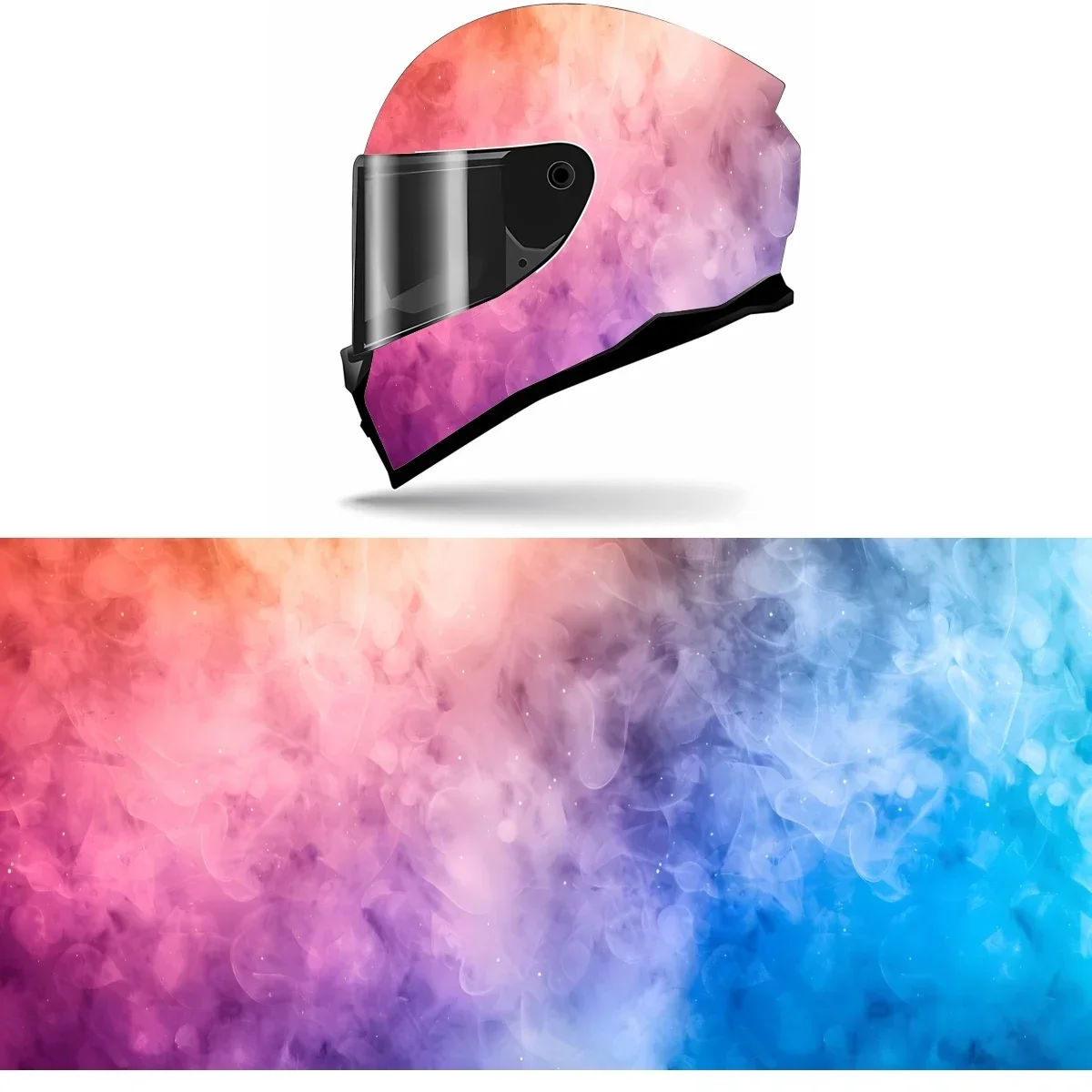 

Colors of Rainbow Full Helmet Wrap Sticker Motorcycle Helmet Racing Graphic Decal Vinyl Wrap Helmet Decor Sticker