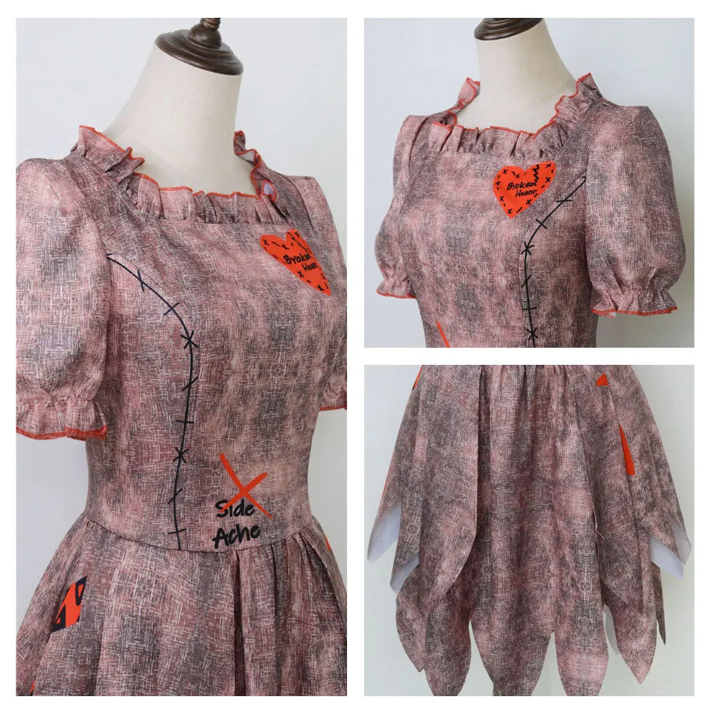 loween Skeleton Doll Costume Cosplay Diavolo om Clown Performance Outfit Spettacolo teatrale Abbigliamento etnico tradizionale da donna...