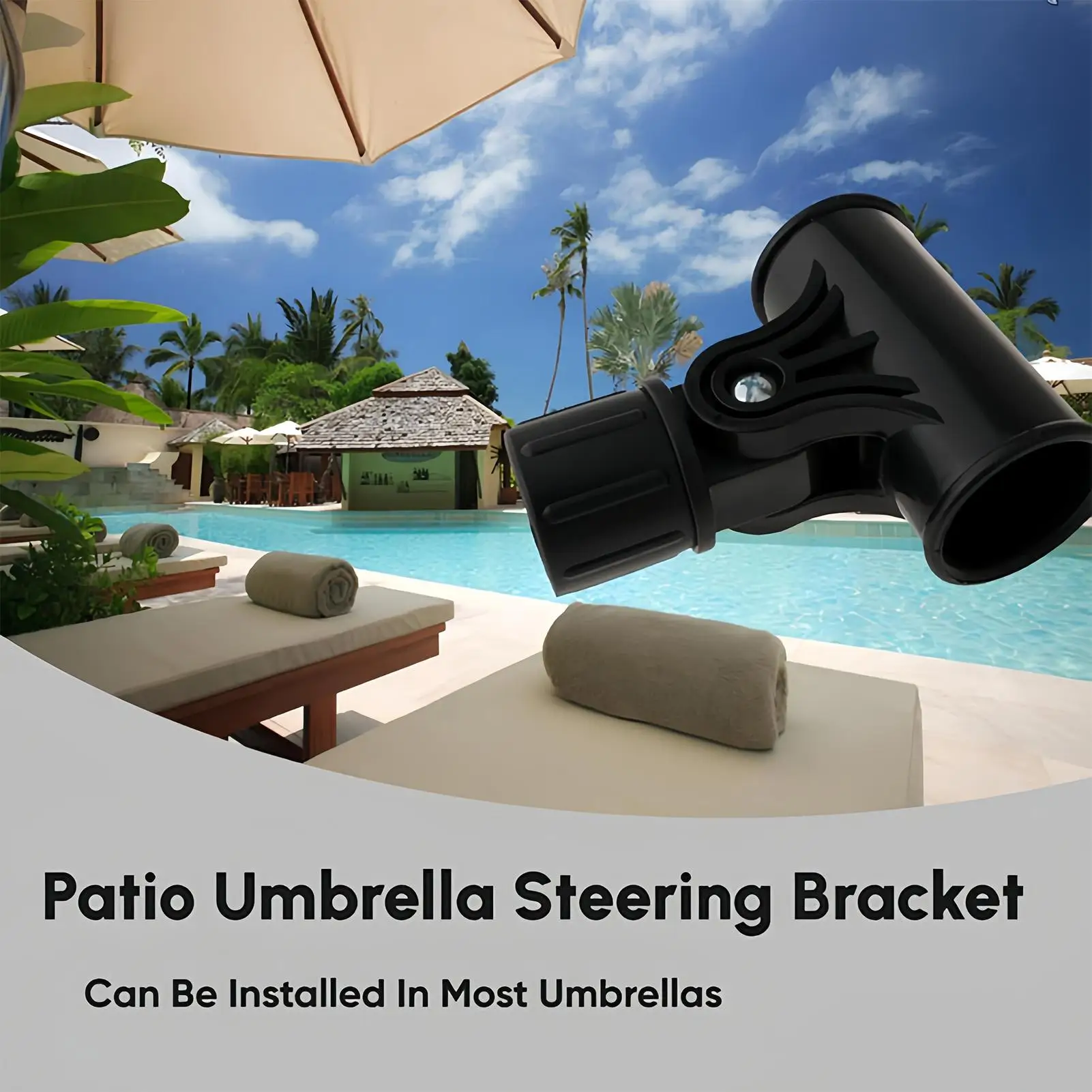 1Pcs Heavy Duty Umbrella Holder Deck Steering Bracket Outdoor Patio Umbrella Accessories Beach Sunshade Umbrella Fixing Holder