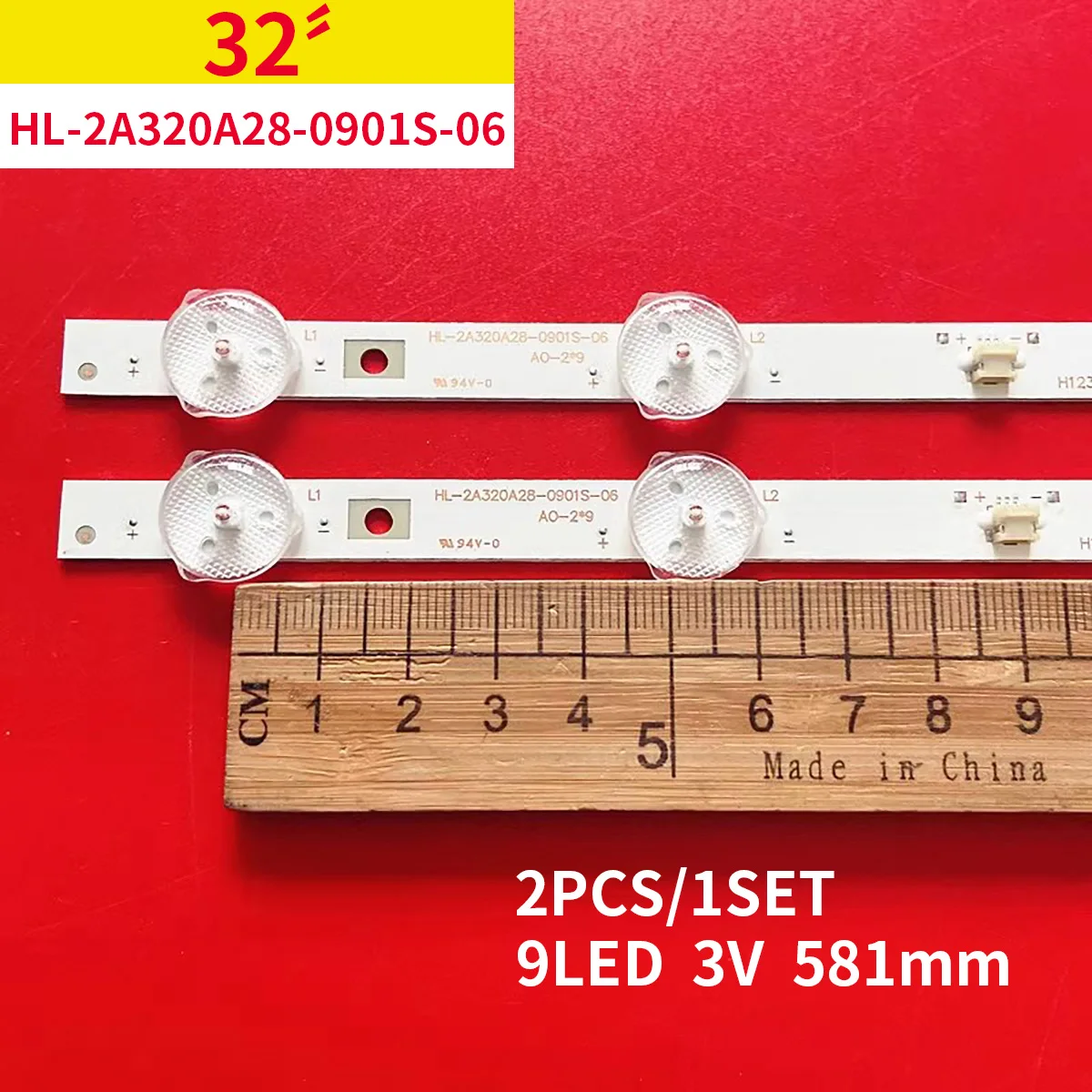 

LED Backlight strip for HL-2A320A28-0901S-06 A0 8D2A-DLM3-200900 HV320WHB-N80 SHIVAKI STV-32LED15 32DLE250 9 lamp