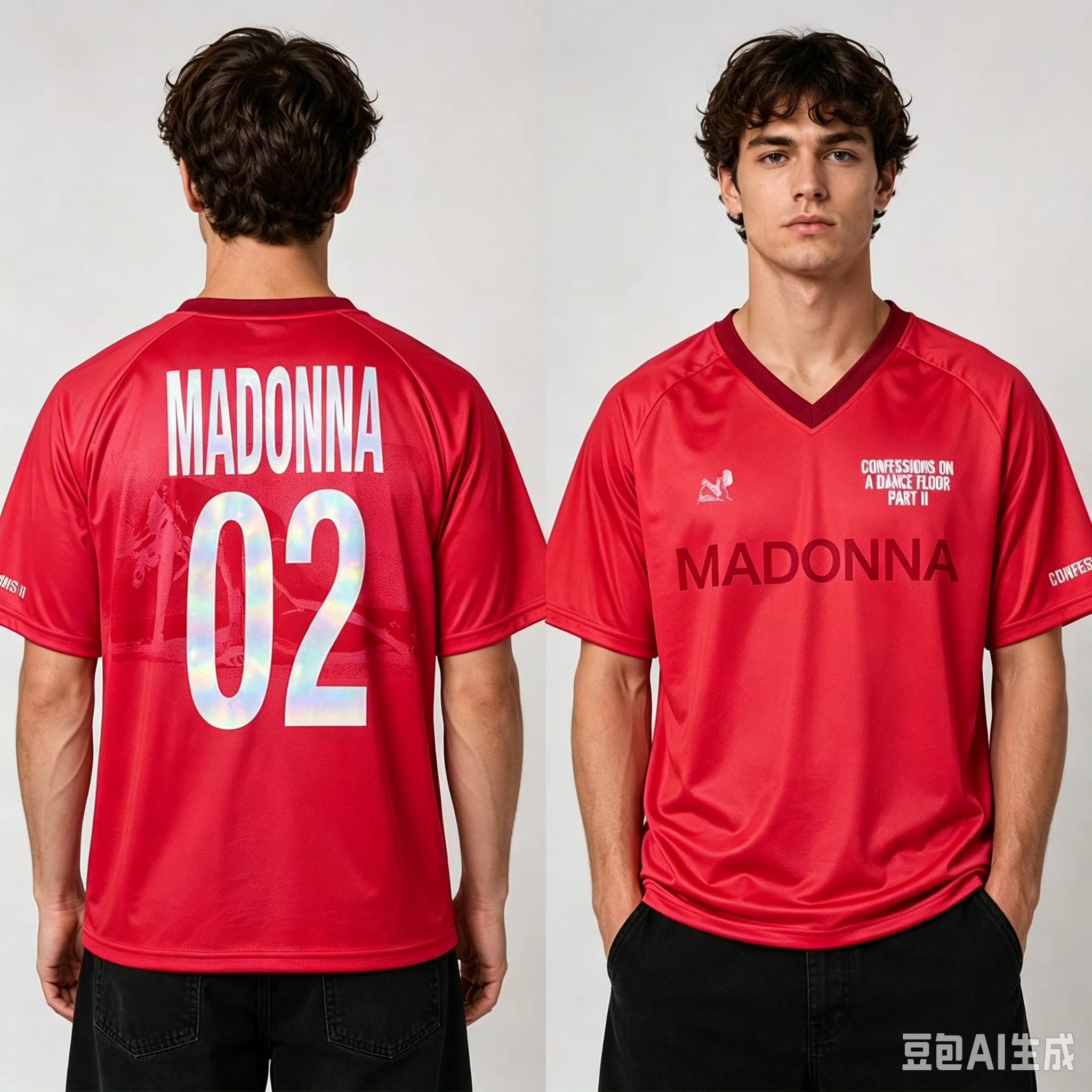 Neues Familien-Set: Madonna Confessions on A Dance Floor 02 Rosa Fußballtrikot, Schnelltrocknendes Streetwear-T-Shirt für Eltern und Kinder – Detail 8
