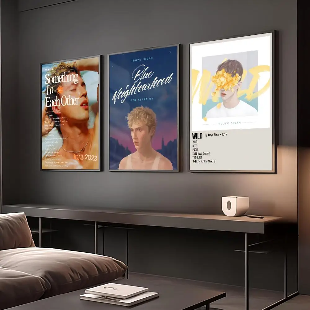 T-Troye Sivan Painting Calligraphy Anti Wrinkle Canvas Poster Wall Art Home Decor for Living Room