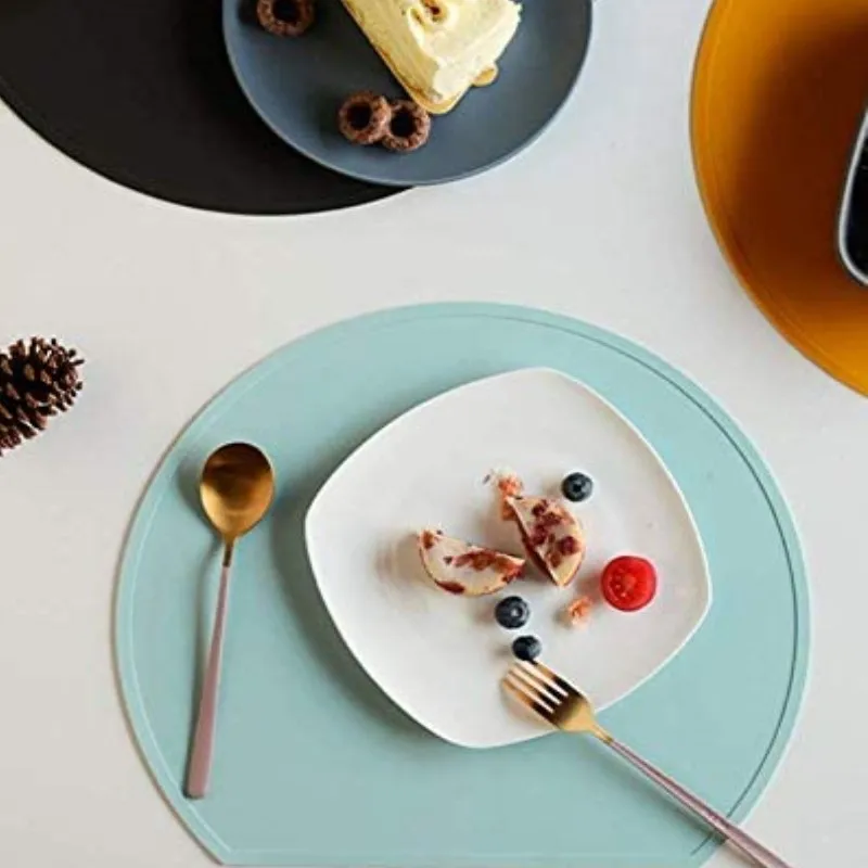 

1/6/10pcs Placemats for Kids Silicone Placemats Baby Waterproof Heat Resistant Non-slip Kitchen Table Pads Dining Mat Home Decor