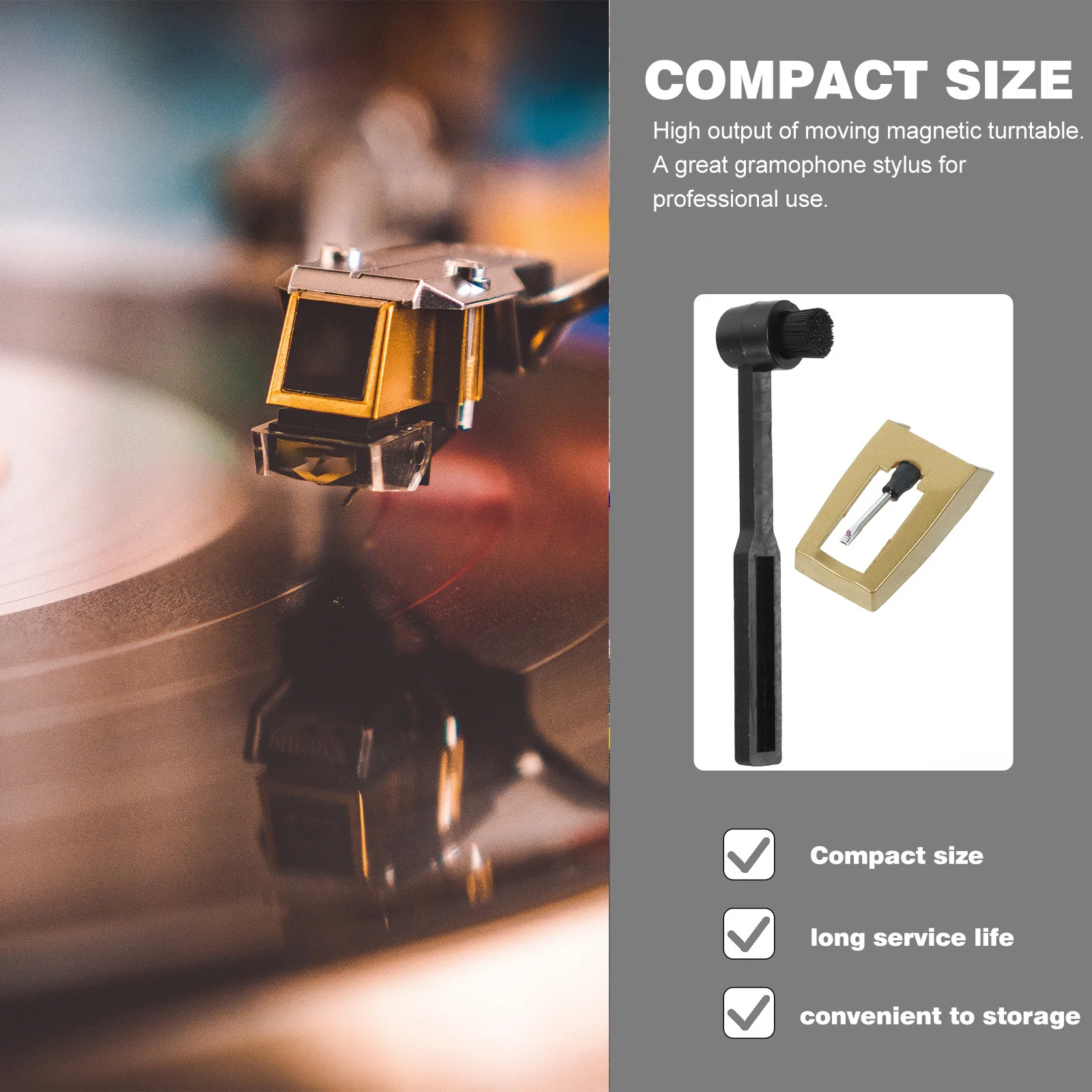 

1Set Record Player Needle Red Gem Turntable Needle Replacement Pickup Head for Vinyl Record Player Phonograph Needles