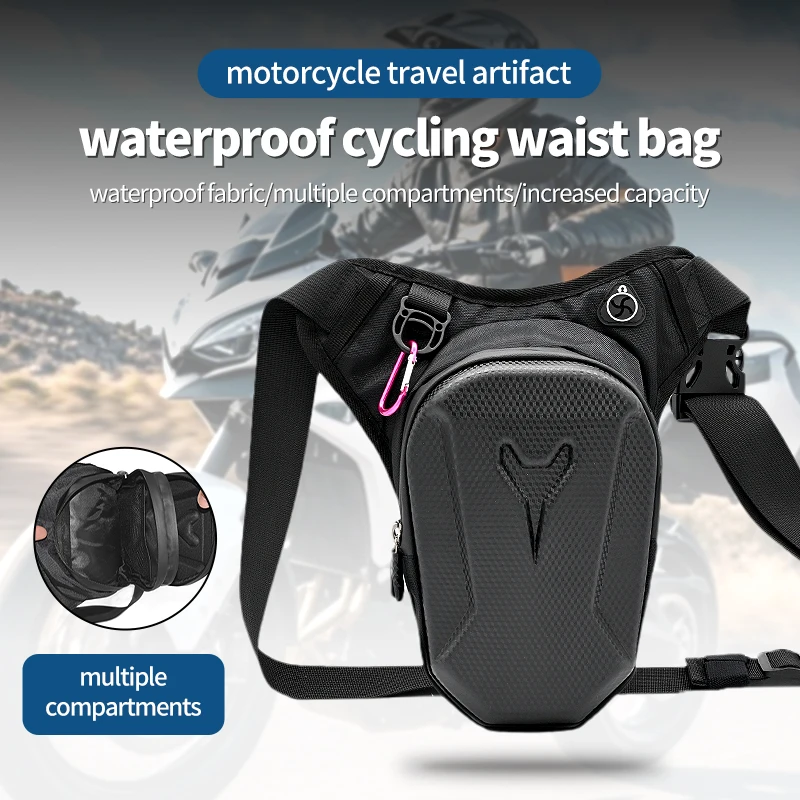Motorcycle Drop Leg Bag For Men Women Ride Cycling Casual Waist Bag Fanny Pack Travel Hiking Climbing Outdoor Pocket Waterproof image 2