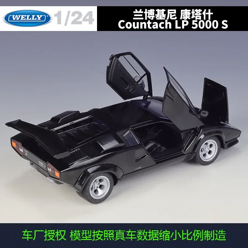 Welly 1:24 Lamborghini Countach Lp 5000 S Lp5000 Sports Car Simulation Alloy Car Model Toy Gift