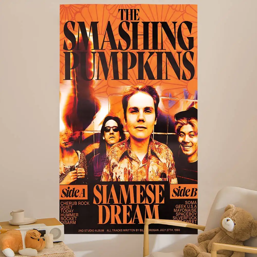 Alternative Rock Band The Smashing Pumpkins band Tapestry Art Printing Japanese Wall Tapestry Anime Wall Hanging Home Decor