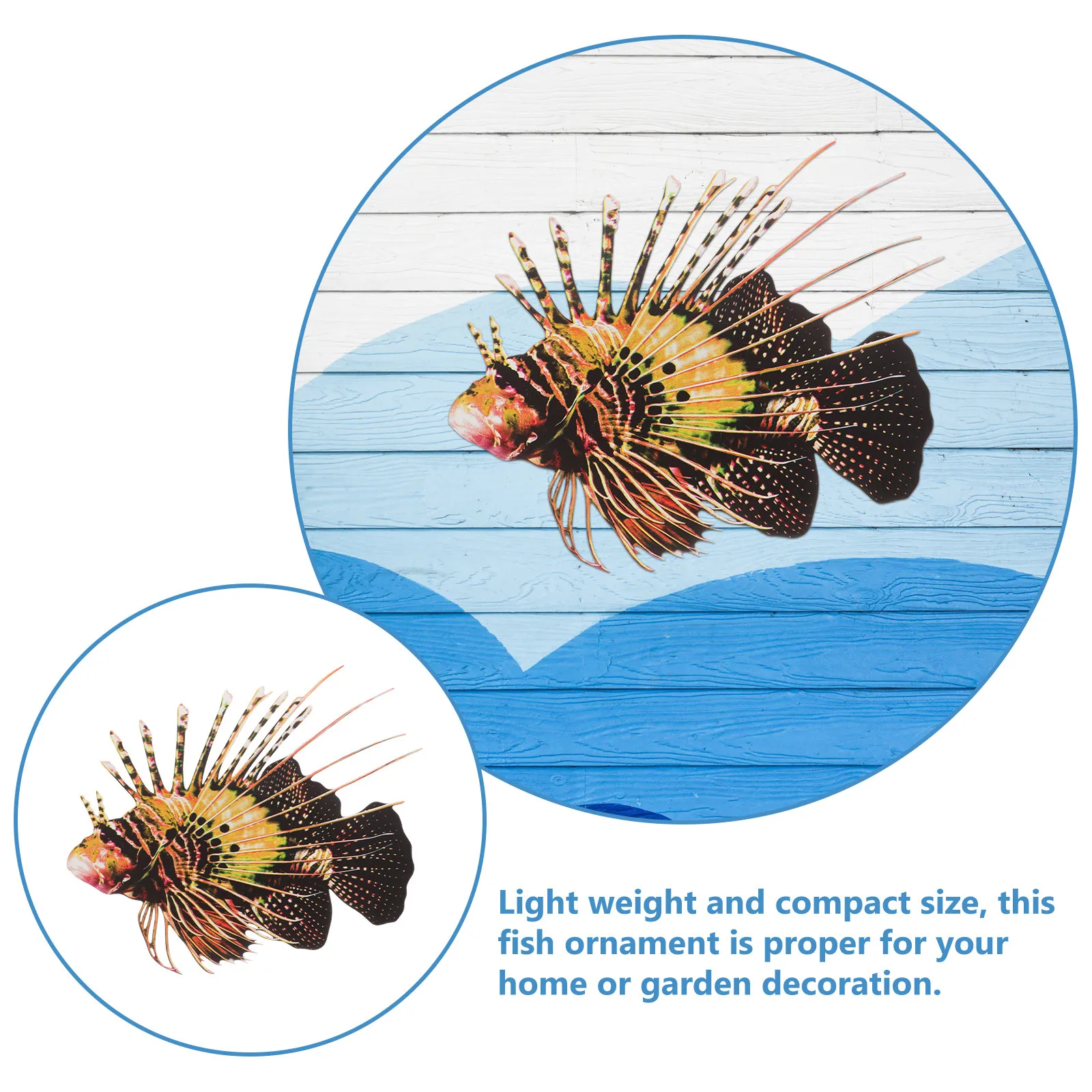 Fish Plaque Ocean Decor Aquarium Ornaments Hanging Sculpture Animal Wall Art Coastal Metal Decoration for