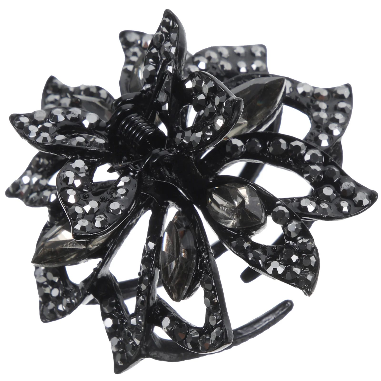 

Flower Rhinestone Hair Claw Clip Women'S Decorative Jaw Clips Strong Grip Comfortable For Thick Thin Hair Durable Lightweight