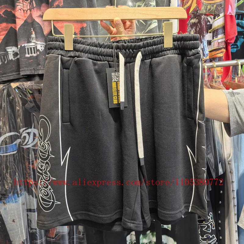 

Шорты GOD SPEED: винтажные черные с цветными вставками, спортивные, в уличном стиле, модные, свободного кроя, на шнурке GOD SPEED