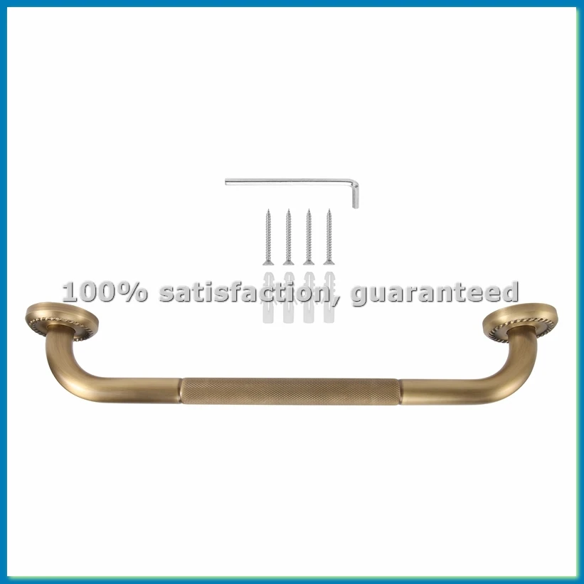 Bathtub Grab Bar Antique Brass Grab Bar Grab Rail Armrest Handle Toilet Elderly Handrail Wall Mounted-AT35