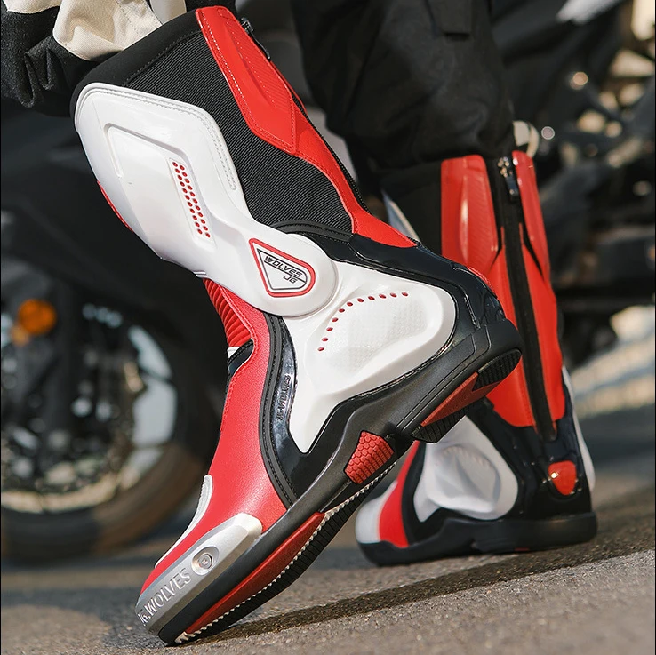 

Men Motorcycle Boots Waterproof Wear Resistant Highway Boots Deodorization Motorcycle Riding Shoes