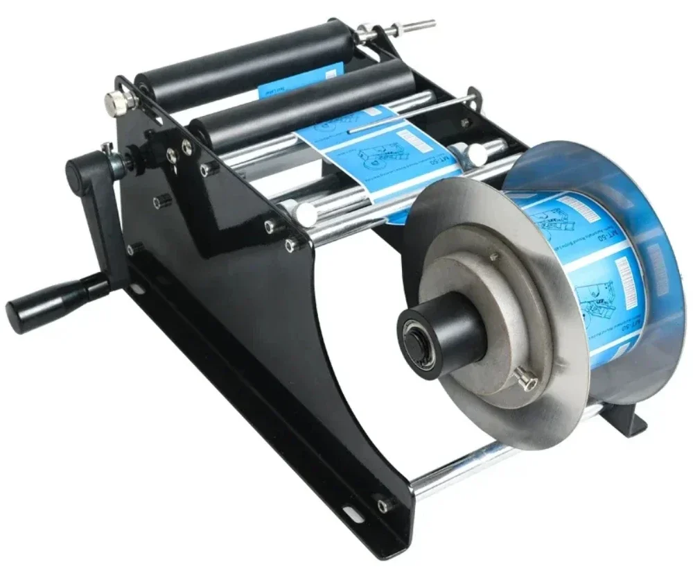 Simple Hand Cranked Labeling Machine Manual Adhesive Round Bottle Round Can Labeling Machine Trademark LOGO