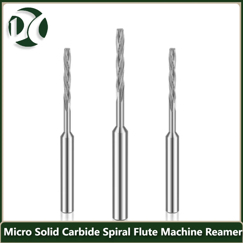 0.5-2.22mm Micro Carbide Spiral Flute Machine Reamer Bright CNC External Cooling D4 for Aluminum Small Hole