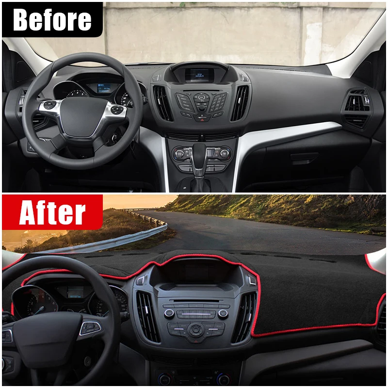 Dashboard Cover Mat For Ford Kuga Escape MK2 2013 2014 2015 2016 2017 2018 2019 Dash Board Sun Shade Pad Anti-UV Case Car Access