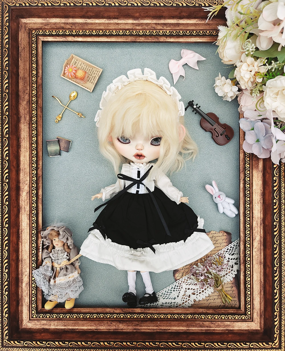 

Outfits For New Blythe black Clothes Doll Blyth Doll Clothes Princess Dress With White Lace For Ymy Licca Azones Ob24 Ob27