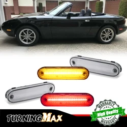 Gtinthebox Front/ Rear Side Marker LED Lights For 1990-1997 Mazda Miata & 1999-2005 Mazda MX-5 Fender Flare Lamp Amber Red White