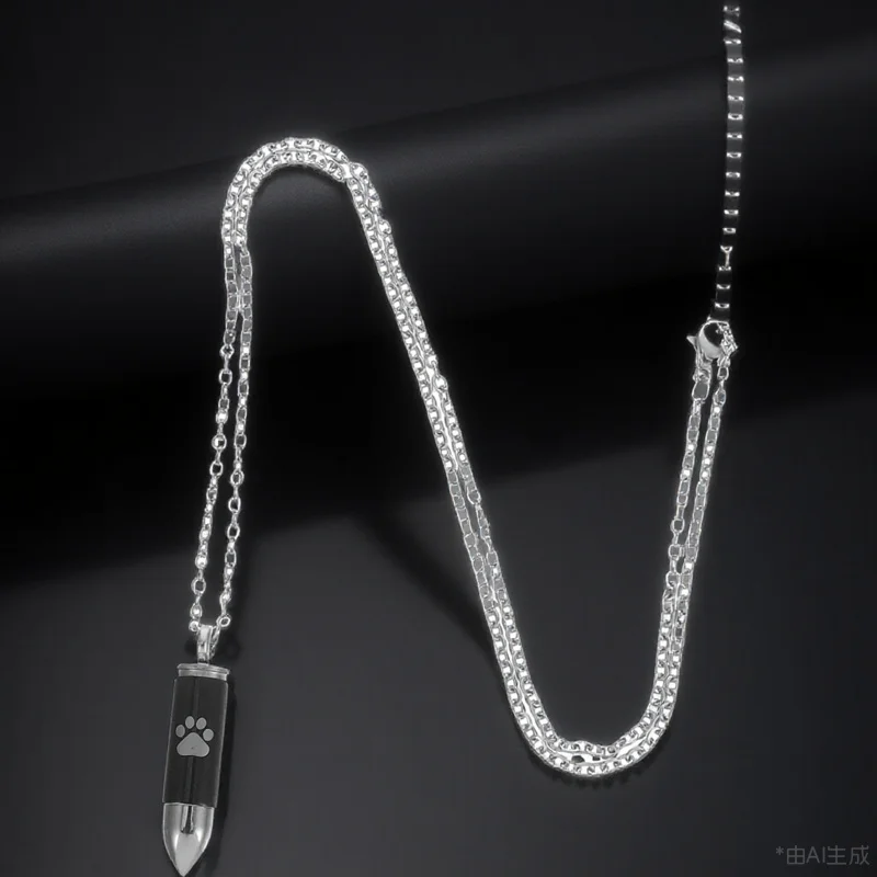 

Paw Print Pet Cremation Necklace Ashes Urn Pendant Necklace Memorial Jewelry for Dog Keepsake Pet Urns for Dogs Ashes